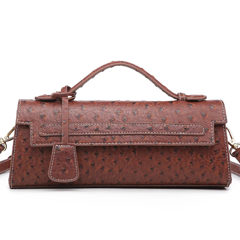 Classic Elegant Ostrich Women's Clutch Bag | Python Handbag, Tote & Messenger Bag Luxegan
