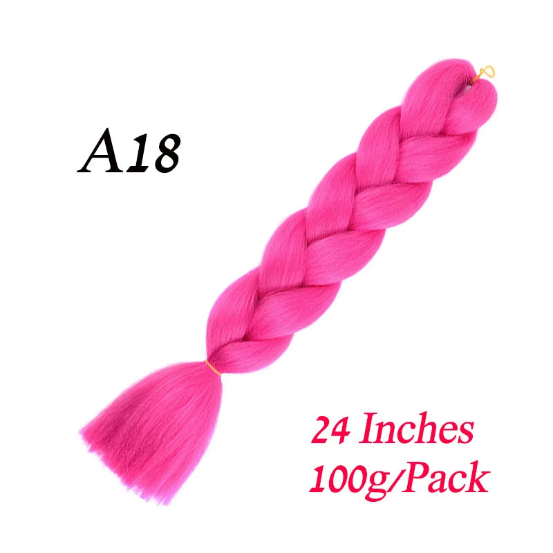 Lihui 24 Inch Pre-Stretched Synthetic Braiding Hair – Kanekalon Jumbo Braid | 100g | 100+ Ombre Colors