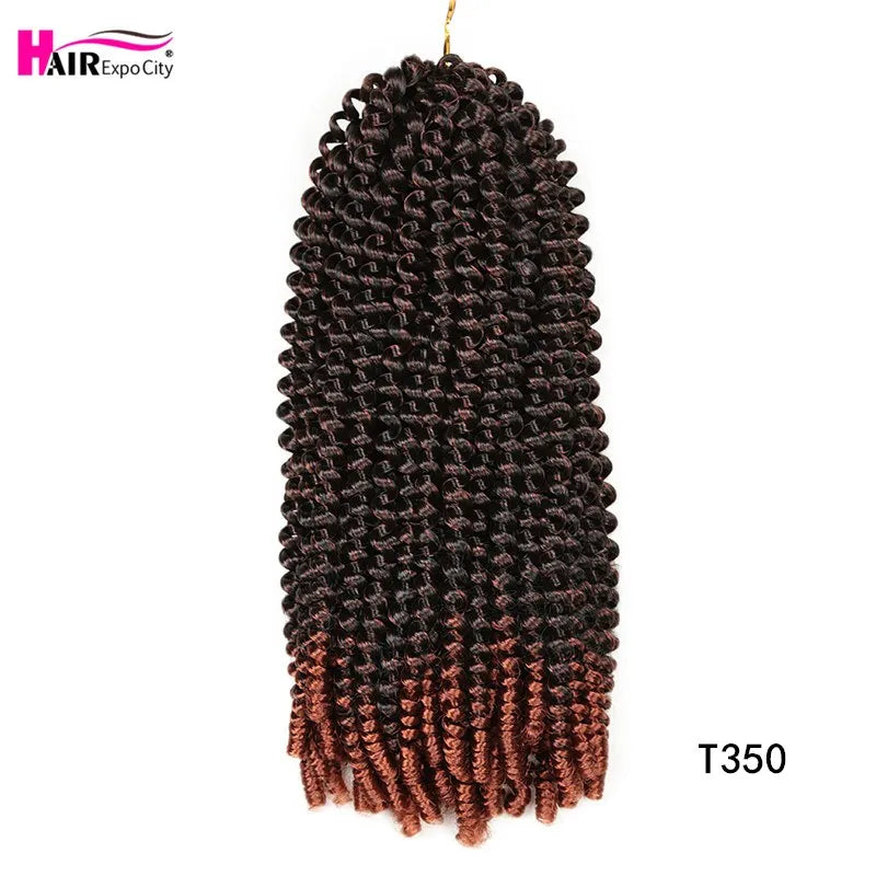 Spring Twist Crochet Hair 12 Inch – Afro Fluffy Synthetic Twist Braids | Ombre & Solid | 25 Colors - view 7