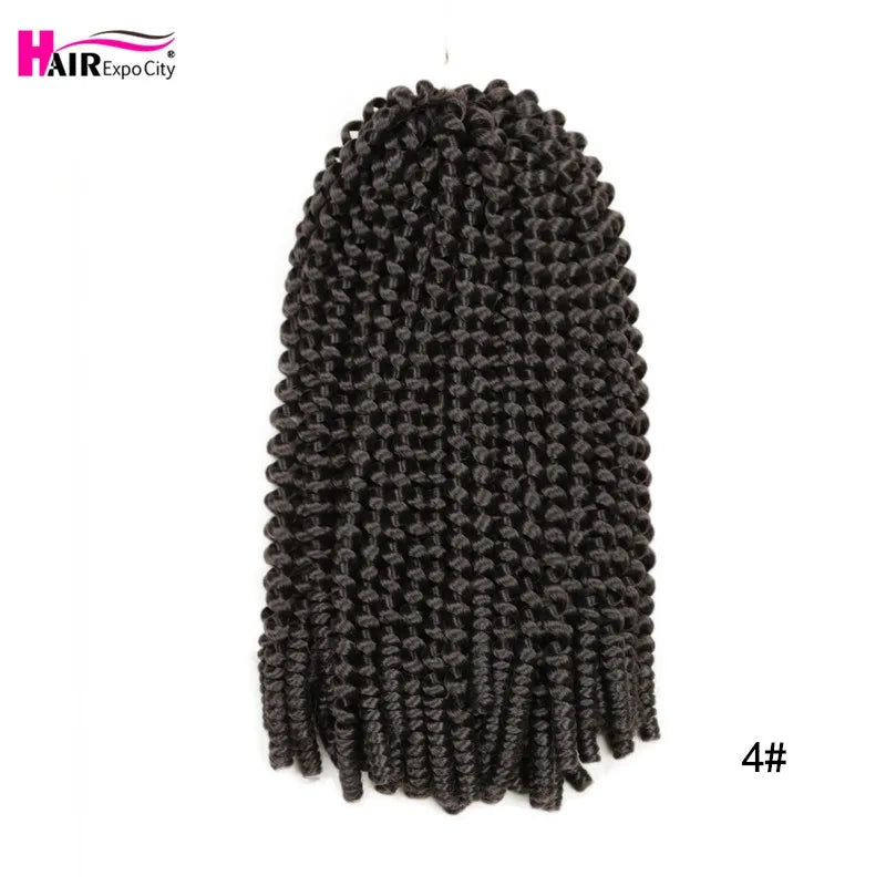 Spring Twist Crochet Hair 12 Inch – Afro Fluffy Synthetic Twist Braids | Ombre & Solid | 25 Colors - view 11