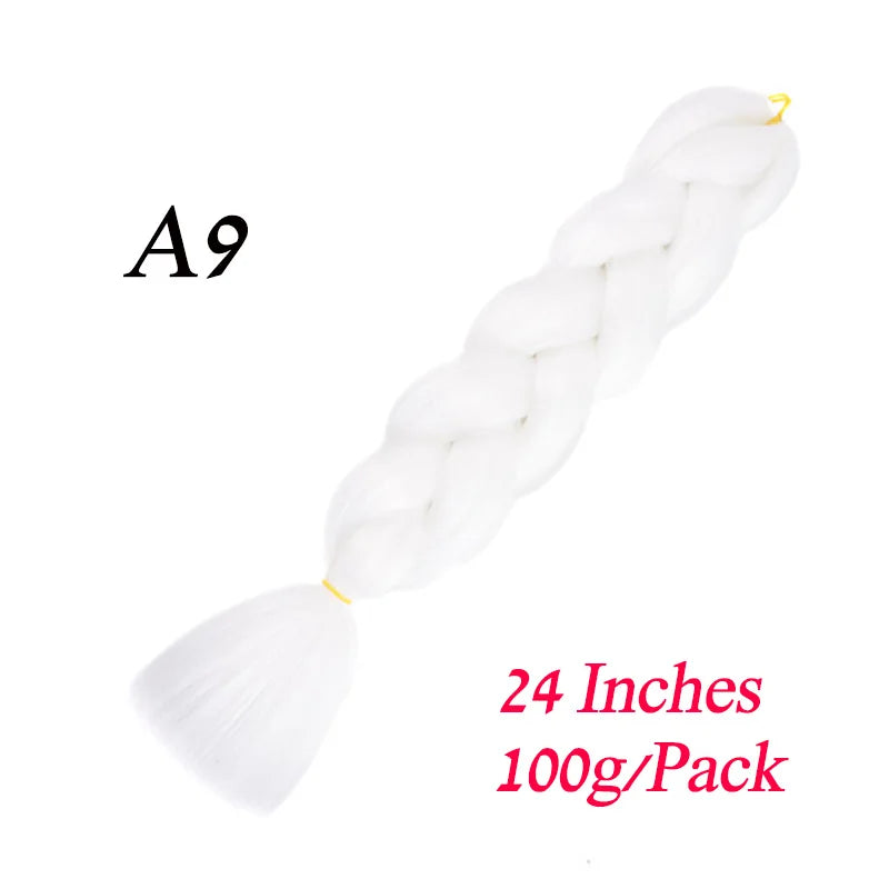 Lihui 24 Inch Pre-Stretched Synthetic Braiding Hair – Kanekalon Jumbo Braid | 100g | 100+ Ombre Colors
