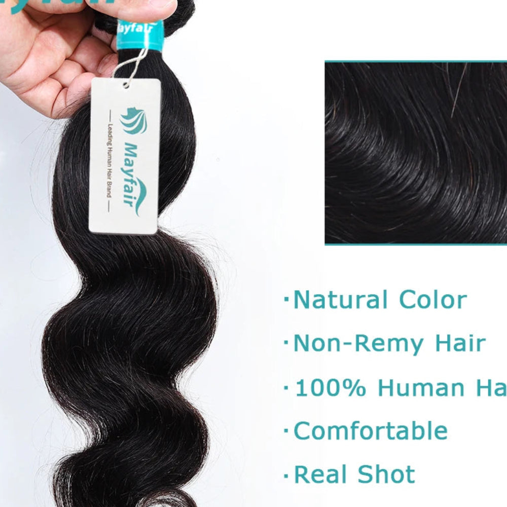 Body Wave Brazilian Human Hair Bundles | Sophisticated "3 Bundles Deal" Silhouette | Elegant - view 6