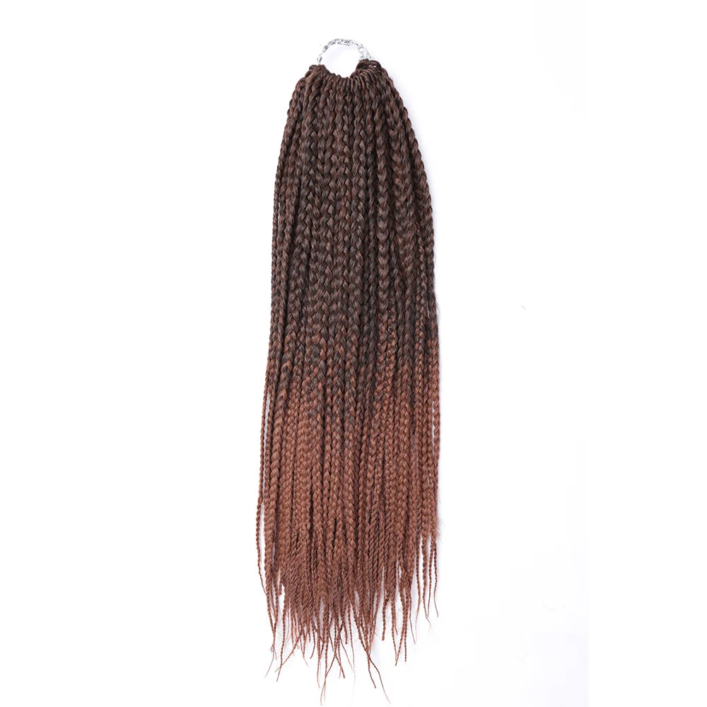 Box Braids Crochet Hair 16 & 20in – Ombre Synthetic Braiding Hair | 7 Colors | 1–9 Pcs Luxegan
