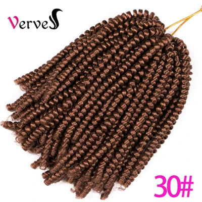 Spring Twist Crochet Braiding Hair 8 Inch – Ombre Synthetic Braid Extensions 30 Strands/Pack (26 - view 26