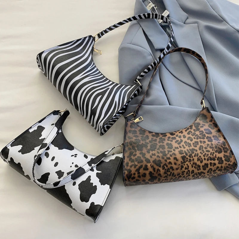 Summer New Shoulder Bags for Women High Quality Zebra Underarm Handbags | PU Leather Leopard - view 5