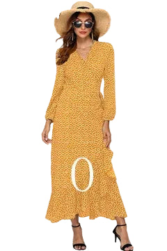 Print V-Neck Butterfly Sleeve Ruffle Regular Fit A-Line Mini Dress – Natural Waist, Chiffon, Summer Luxegan