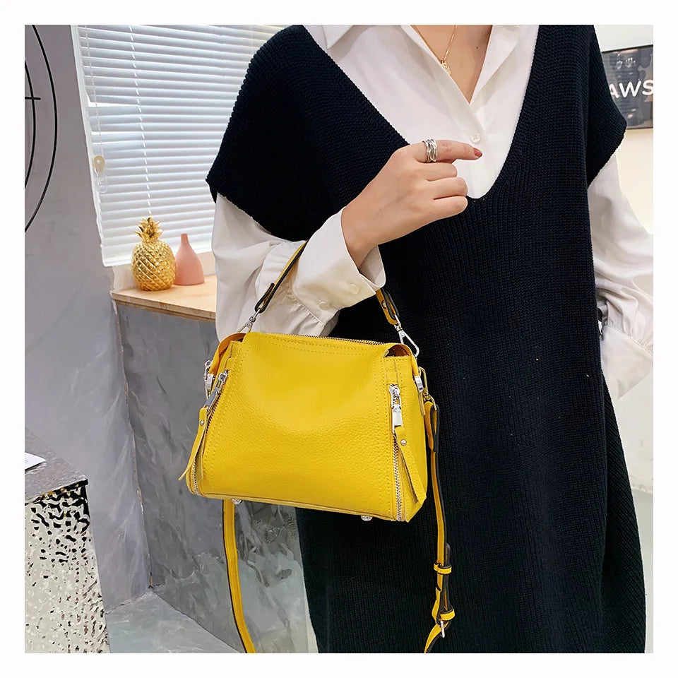 100% Genuine Leather Women Handbags Cowhide Women Shoulder bag | Fashion Luxury Ladies Messenger Bags High Quality Female Tote bag Luxegan