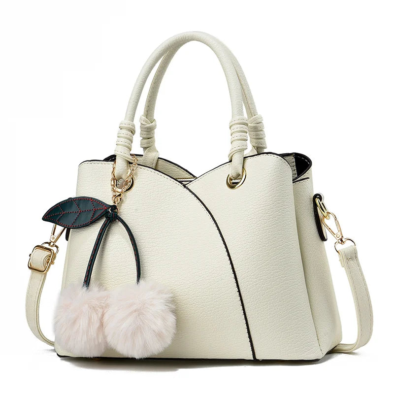 New Retro Large Capacity Women’s Shoulder Bag | Simple & Elegant "Mom Style" Tote | Versatile PU Leather Diagonal Crossbody | Fashionable Leisure Handbag for Women (Model BTL-17909) Luxegan