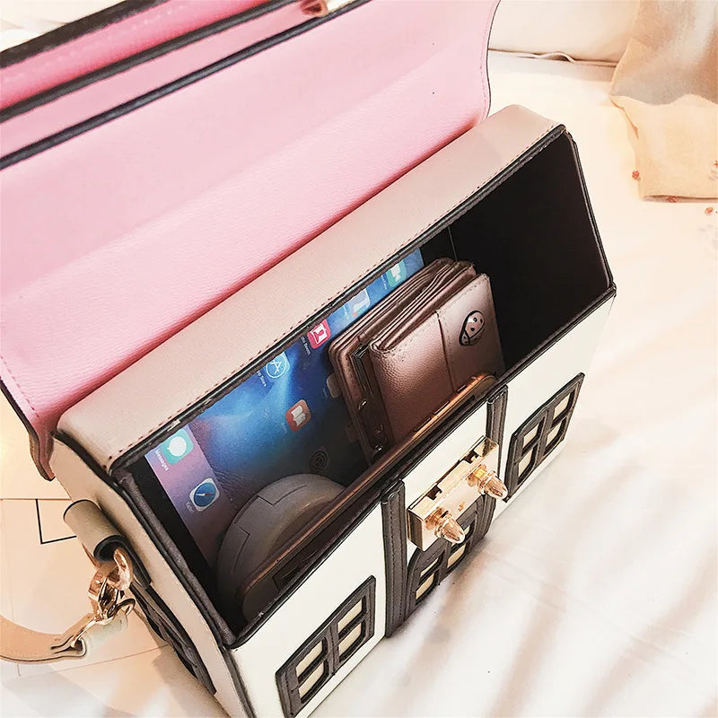 Creative House-Shaped Personality Handbag | Fashion "Little House" Messenger & Crossbody Bag - view 4