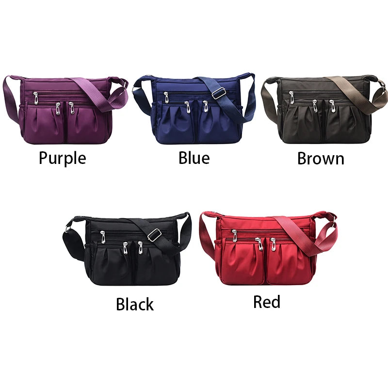 Waterproof Nylon Multi-Pocket Messenger Bag | Large Capacity Shoulder Bag Luxegan