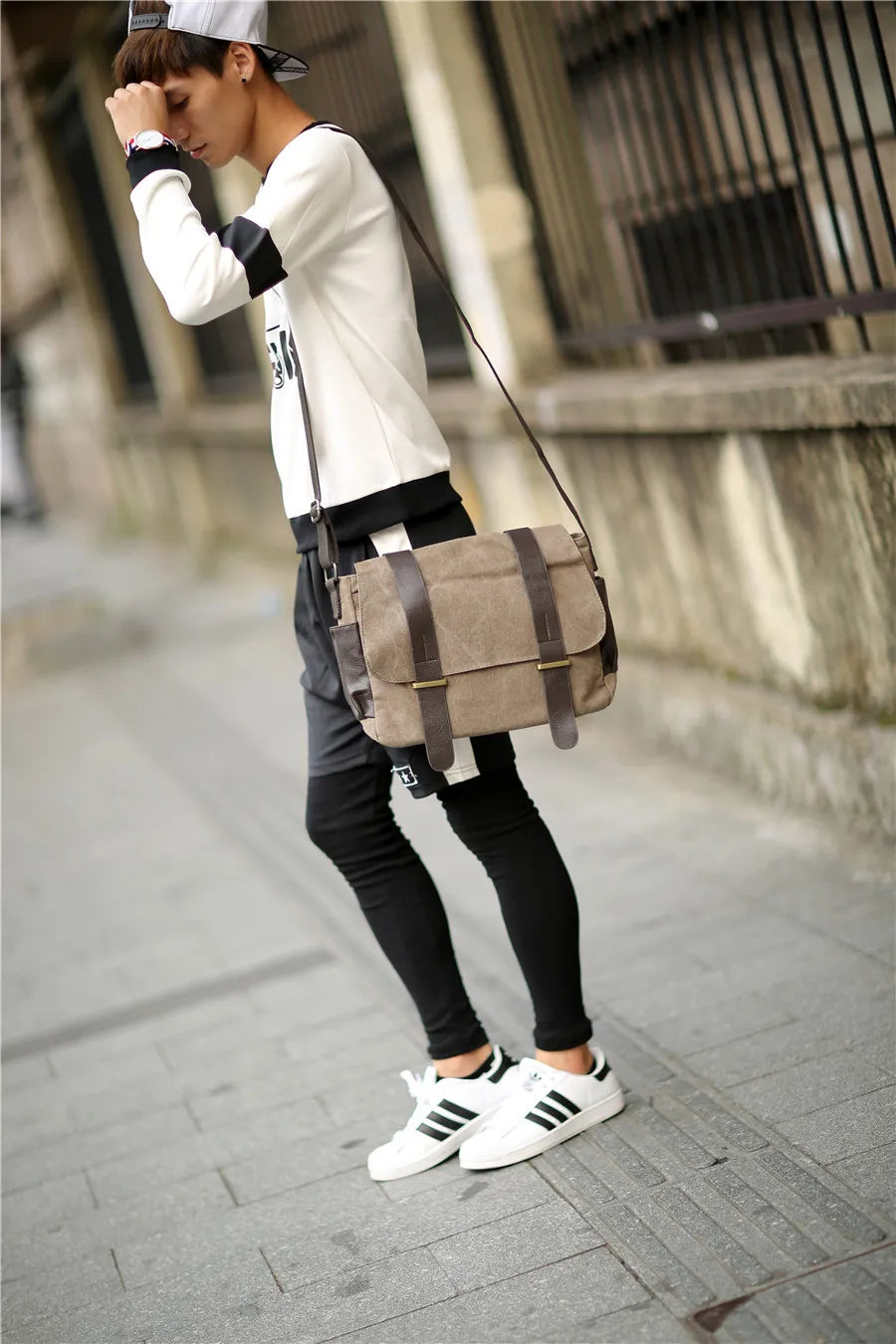 Diagonal Travel Bags Casual Messenger Bags (Bolso) | Men Bag Canvas School Bag | Fashion Crossbody Bags for Men Luxegan