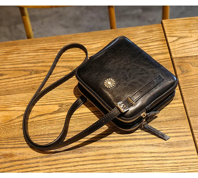 Vintage Style Shoulder Bag | Simple Square Crossbody & Messenger Bag Luxegan