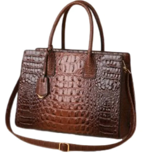New Elegant Large Capacity Envelope Tote | Sophisticated Print & Chain Detail Handbag | Fashionable PU Leather Single Shoulder Bag | Durable Travel Oblique Straddle Bag (Model TJ-8584910) Luxegan