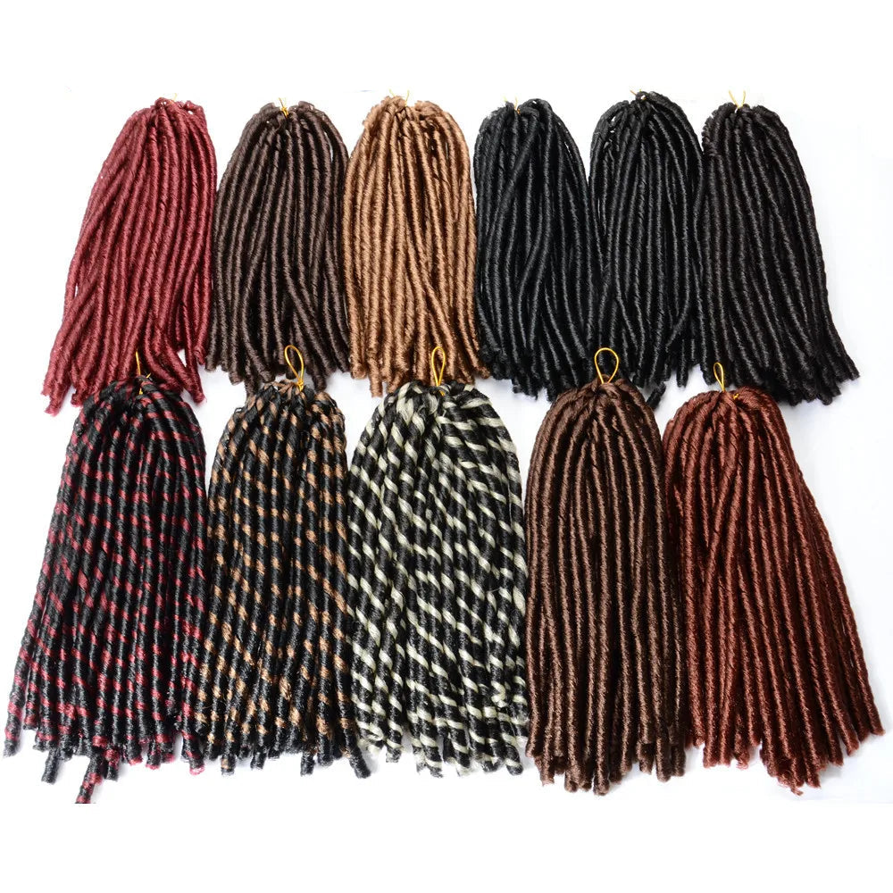 Soft Faux Locs Crochet Braids 14 Inch – Synthetic Braiding Hair for Afro Hairstyles (15 - view 6