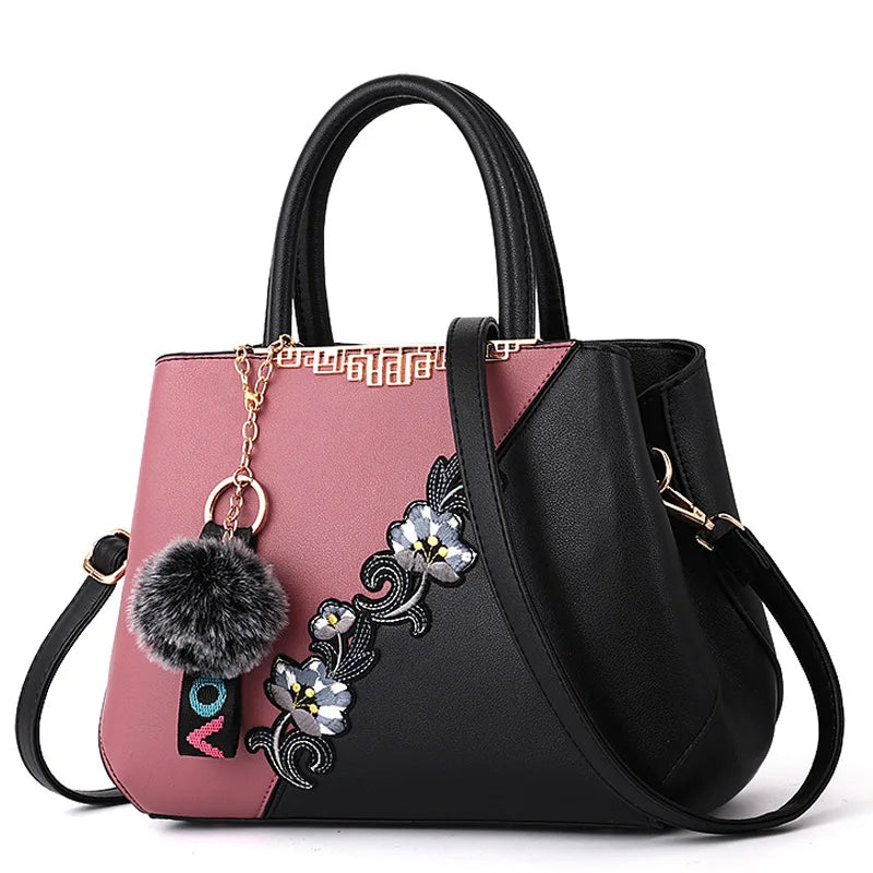 Embroidered Messenger Bags Women Leather Handbags | Bags for Women Sac a Main Ladies Hand Bag Female Hand bag new Luxegan