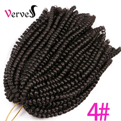 Spring Twist Crochet Braiding Hair 8 Inch – Ombre Synthetic Braid Extensions 30 Strands/Pack (26 - view 19