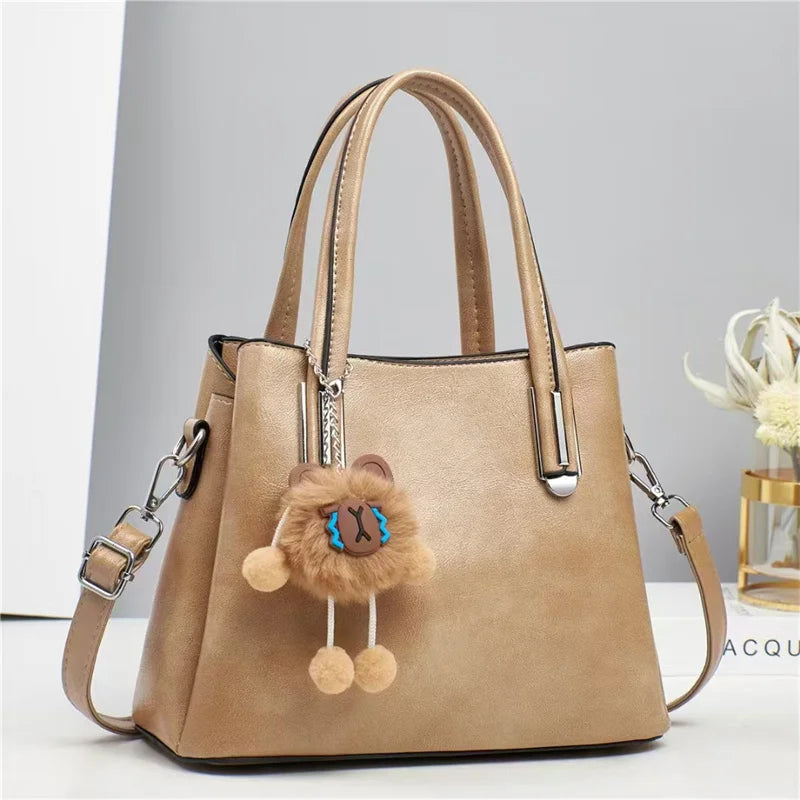 Women’s Luxury Hobo Tote Handbag | Fashion Designer Mini Bowling Purse | Large Capacity Bucket Bag with Silk Lining | Sleek PU Leather Business & Shopping Handbag (Model BTL-22151-CWW) Luxegan
