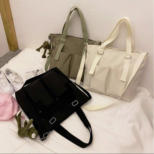 Waterproof Nylon Shopper Tote | Soft Large Capacity Crossbody Bag Luxegan
