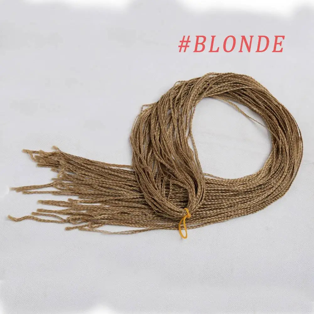 Zizi Box Braids Synthetic Crochet Hair 28in | Thin Box Braids | 22 Colors Luxegan