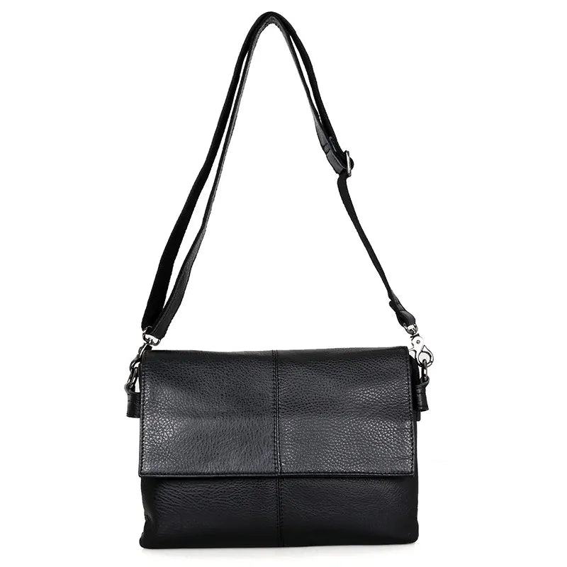 Waterproof Genuine Cow Leather Messenger Bag | Vintage Laptop Satchel Luxegan