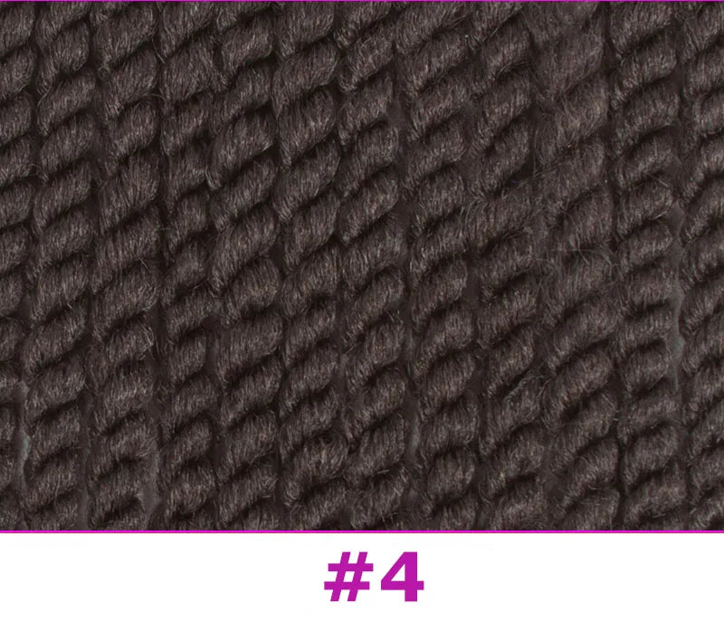 Twist Crochet Braids Hair Extensions - 12" (65g), 18" (100g) &amp; 22" (120g) Pre-Looped Ombre Synthetic Braiding Hair - Low Temperature Fiber 12 Strands/Pack Jumbo Twist Crochet Hair for Women (6 Packs Full Head) Luxegan