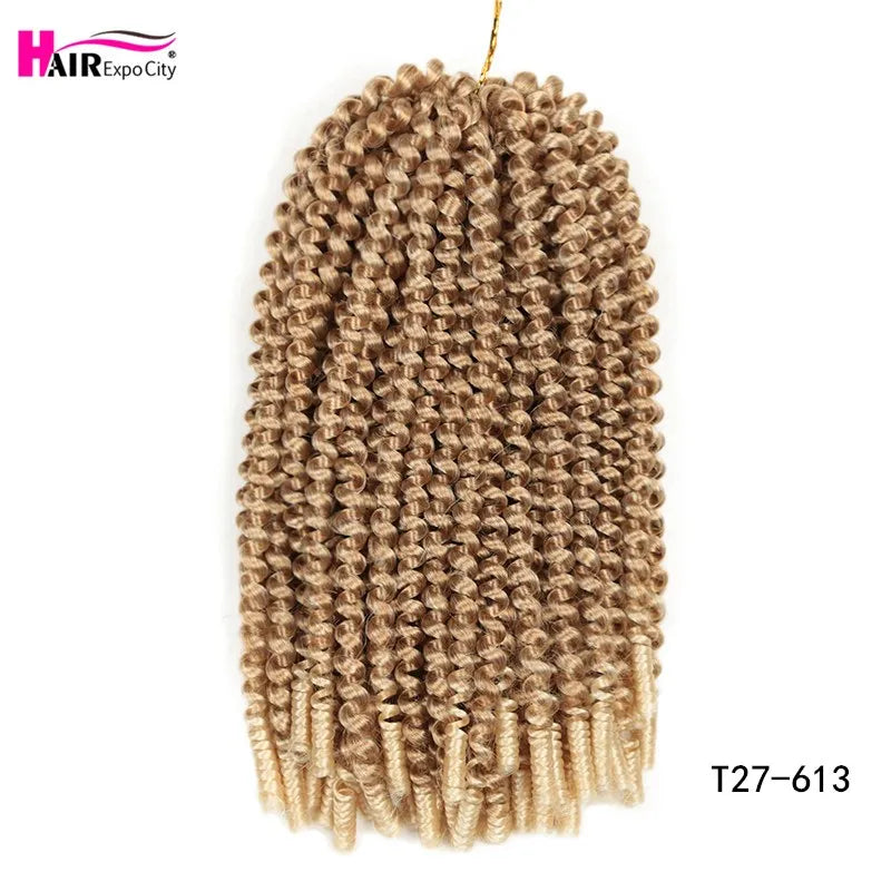 Spring Twist Crochet Hair 12 Inch – Afro Fluffy Synthetic Twist Braids | Ombre & Solid | 25 Colors - view 5