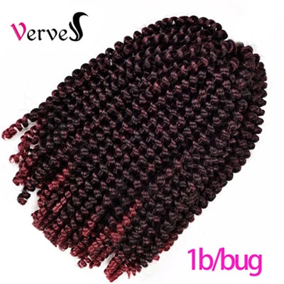Spring Twist Crochet Braiding Hair 8 Inch – Ombre Synthetic Braid Extensions 30 Strands/Pack (26 - view 22
