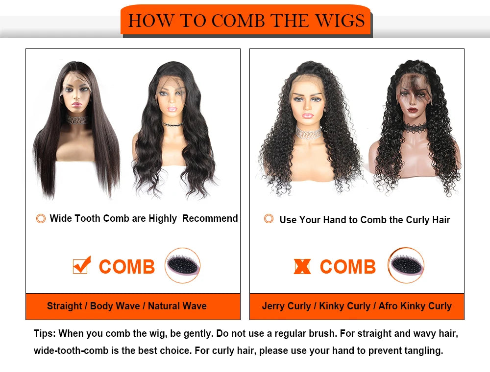 High Density 400 Density 13x4/13x6 HD Lace Frontal Wig Preplucked Kinky Curly Transparent Lace Frontal Human Hair Wigs HOTBABE