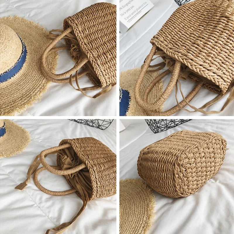 Straw Bags for Women | Summer Rattan Bag & Handmade Woven Beach Tote Luxegan