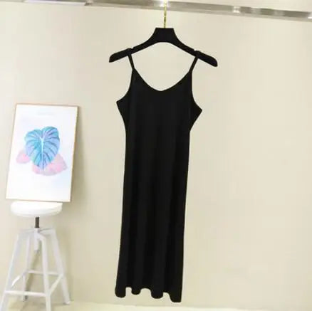 Satin Camisole Slip Dress | O-Neck Spaghetti Strap A-Line Beach & Casual Dress Luxegan