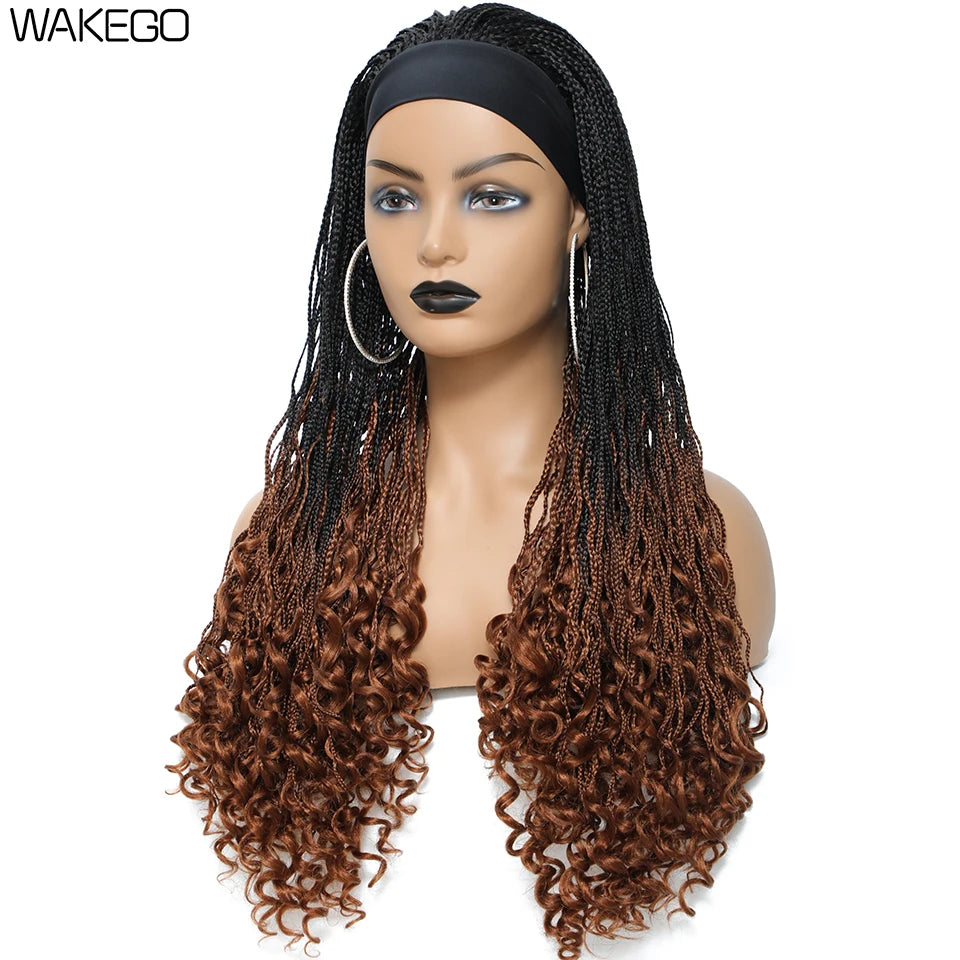 24 Inch Box Braid Headband Wig | Crochet | 4 Colours