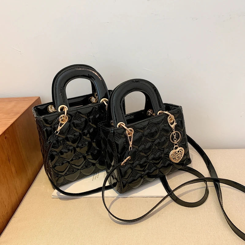 Women's Brand Luxury Quilted Square Handle Bag | High-Quality Classic Tote & Crossbody Luxegan