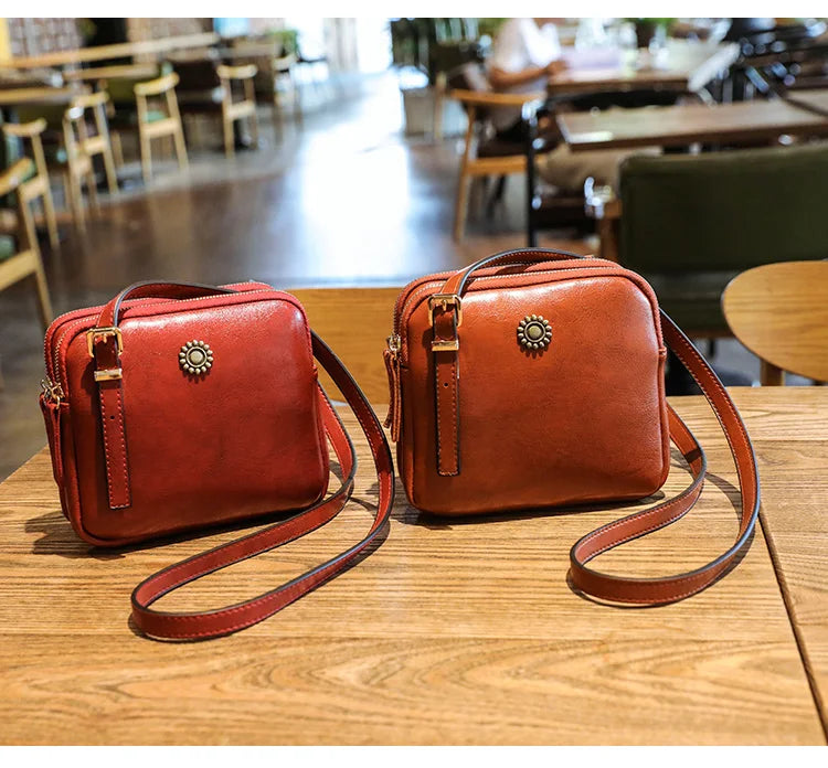 Vintage Style Shoulder Bag | Simple Square Crossbody & Messenger Bag Luxegan