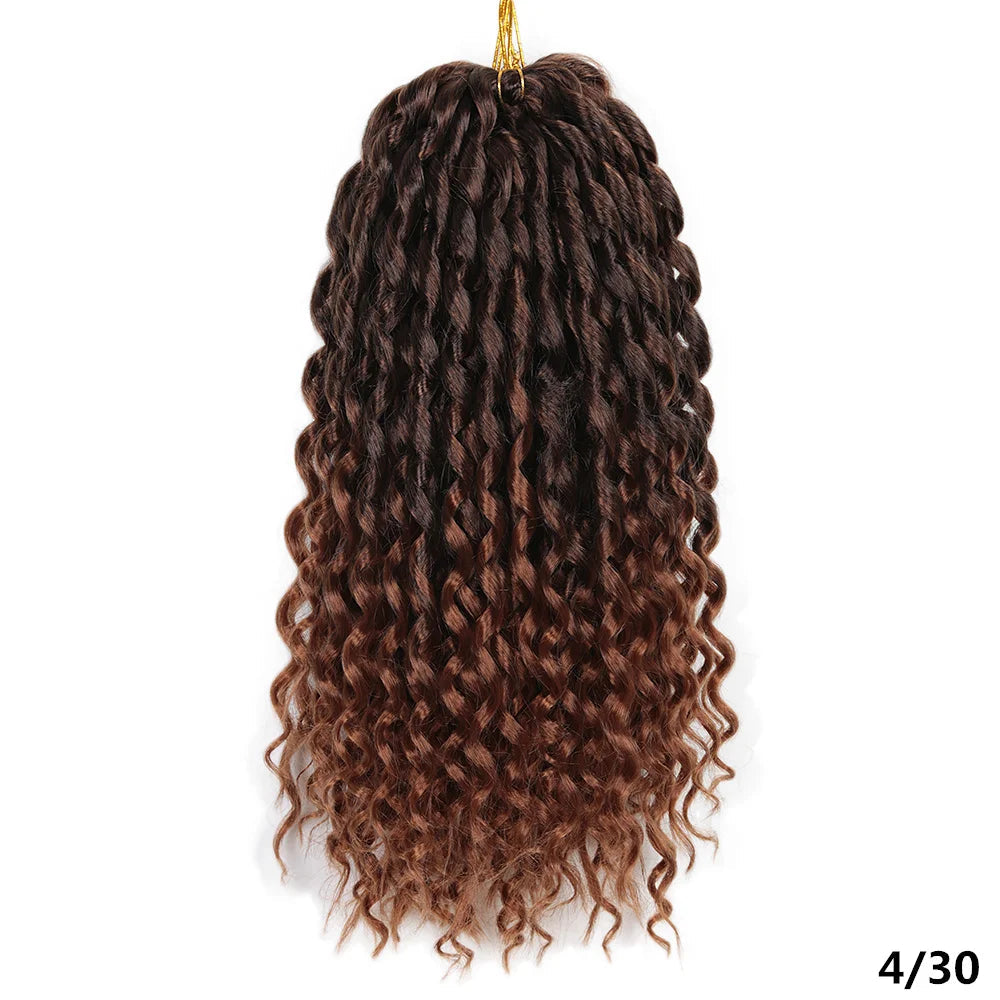 16" Loose Deep Wave Twist Crochet Hair | Ombre Braiding Extensions Luxegan