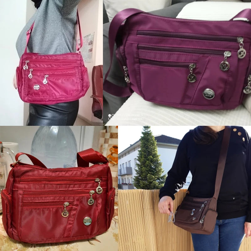 Waterproof Nylon Oxford Crossbody Bag | Large Capacity Handbag Luxegan