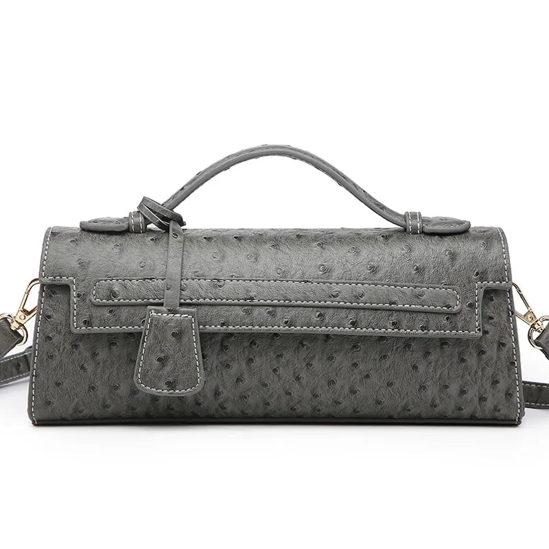 Classic Elegant Ostrich Women's Clutch Bag | Python Handbag, Tote & Messenger Bag Luxegan