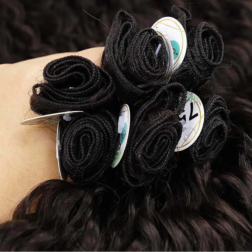 Synthetic Water Wave Hair Bundles | 28–32 Inch Curly Extensions Luxegan