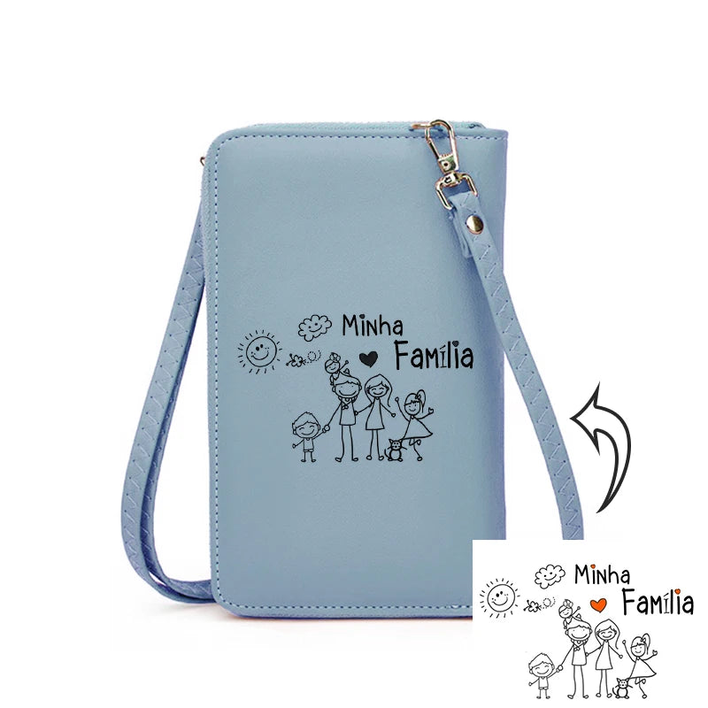 Custom Zipper Shoulder Bag Handbags Womens Bags High Capacity Crossbody Bags for Ladies Long Purse Clutch Phone Wallet