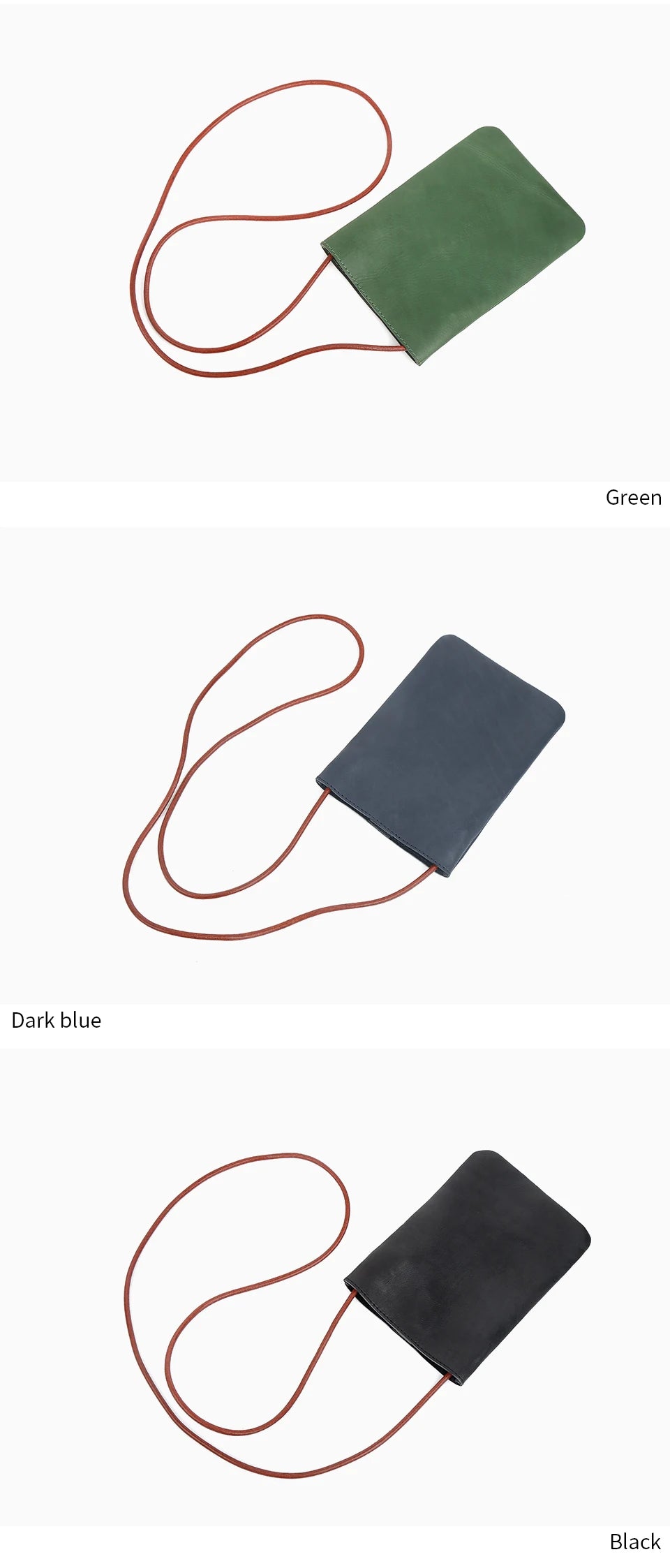 Soft Genuine Leather Phone Pouch | Simple Flap Crossbody Messenger Bag Luxegan