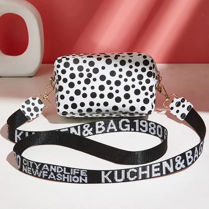 PU Leather Solid Square Bag | Soft Fashion Letter Strap Crossbody Messenger Bag Luxegan