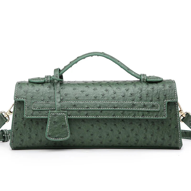 Classic Elegant Ostrich Women's Clutch Bag | Python Handbag, Tote & Messenger Bag Luxegan
