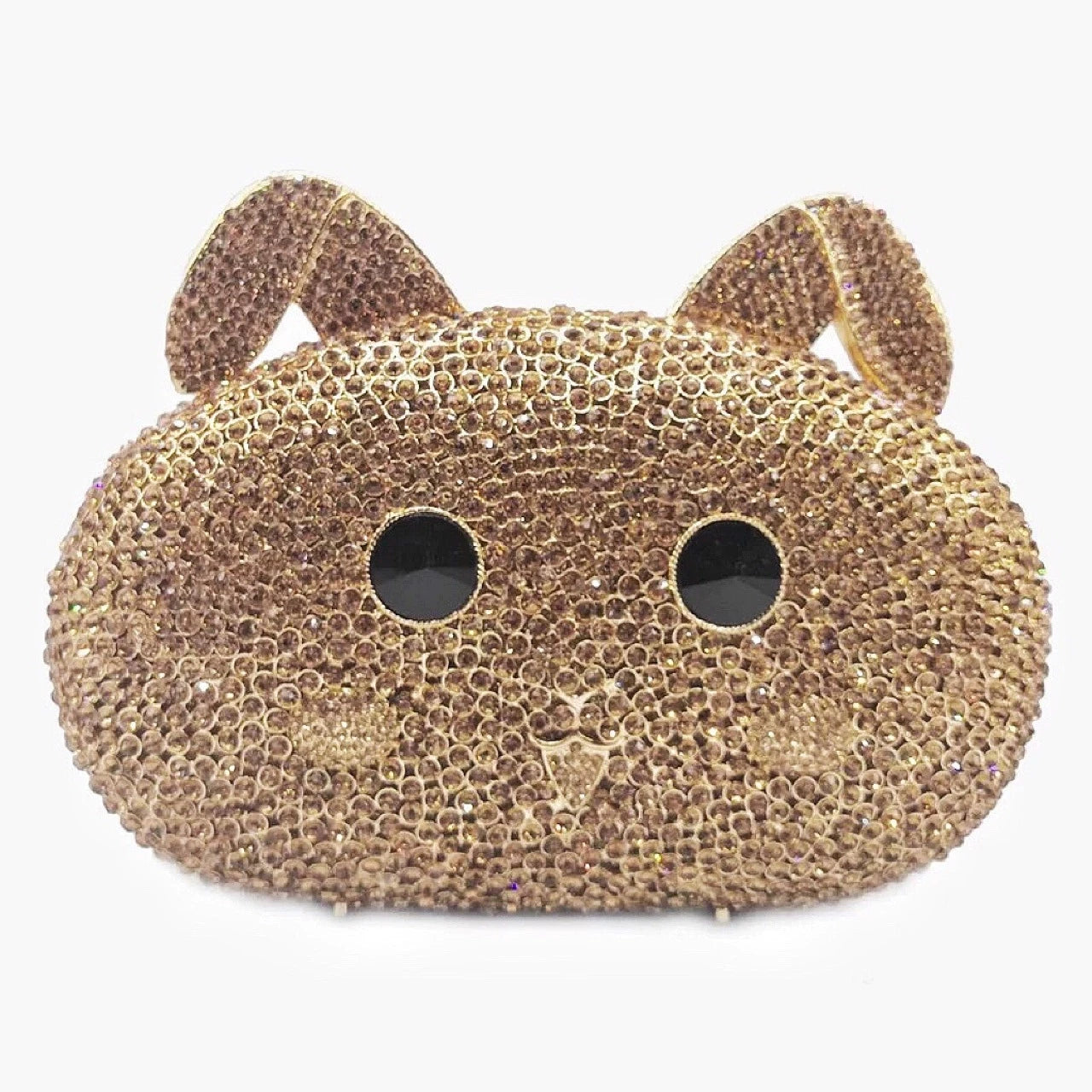 Luxury Diamond-Inlay Rabbit-Shape Crystal Clutch | Sophisticated Rhinestone Evening Purse | Elegant Magnetic Wedding & Party Handbag | "Dignified" Multi-Functional Statement Piece Luxegan