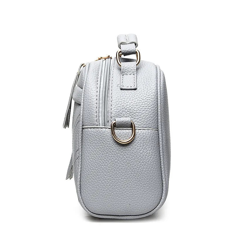 Gusure Luxury Handbag Women Crossbody Bag with Tassel Hanging | Large Capacity Female Shoulder Bags Embroidery Tote Sac A Main Luxegan