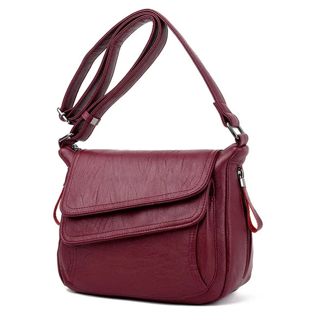 Luxury Designer Genuine Sheepskin Handbag | High-Quality Soft Leather Shoulder Bag | Large Capacity Casual Tote & Messenger Bag | Elegant Multi-Compartment Women's Purse (Model 54022) Luxegan