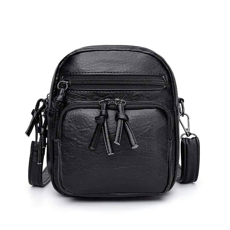 Vintage Crossbody Bag for Women | Soft PU Leather Shoulder Bag (Multifunction Messenger, Small Square Bag, Big Capacity) Luxegan