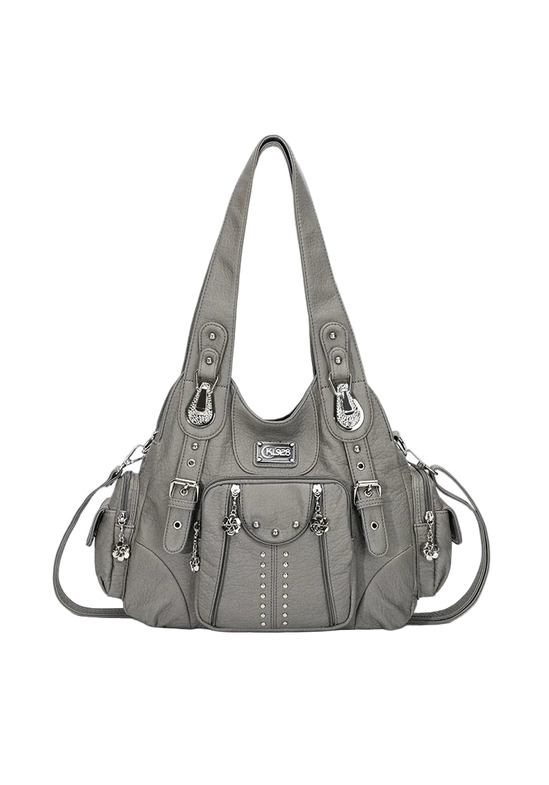 PU Leather Solid Hobo Bag | Soft Casual Big-Capacity Shoulder & Crossbody Satchel Luxegan