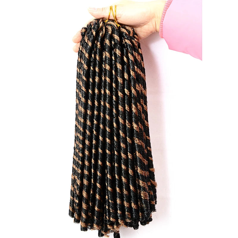 Soft Faux Locs Crochet Hair 14in – Synthetic Braiding Hair | 70g | 7 Colors | 1–9 Pcs Luxegan