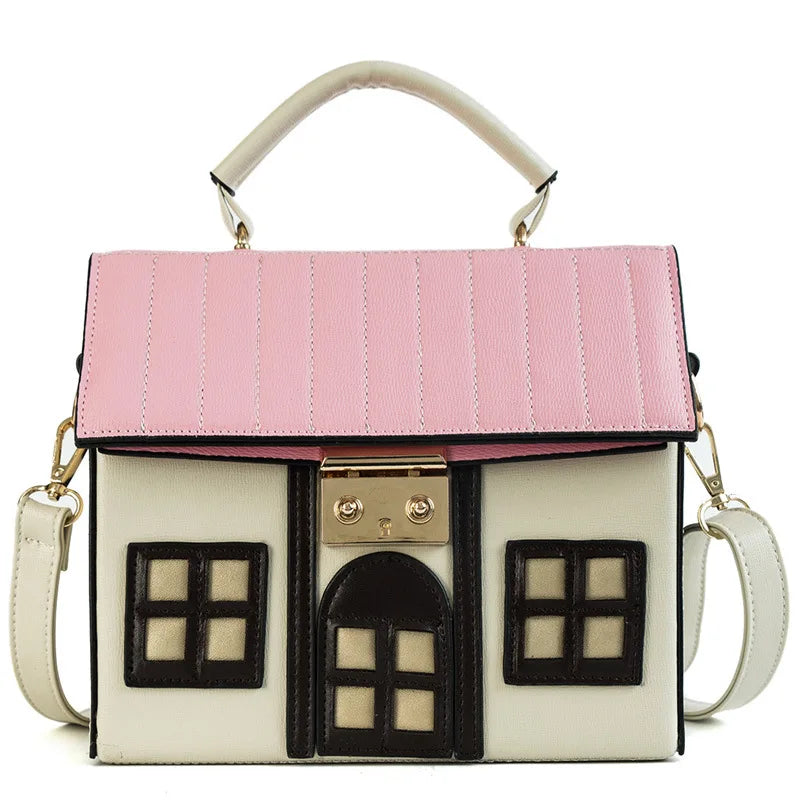 Creative House-Shaped Personality Handbag | Fashion "Little House" Messenger & Crossbody Bag | Unique
