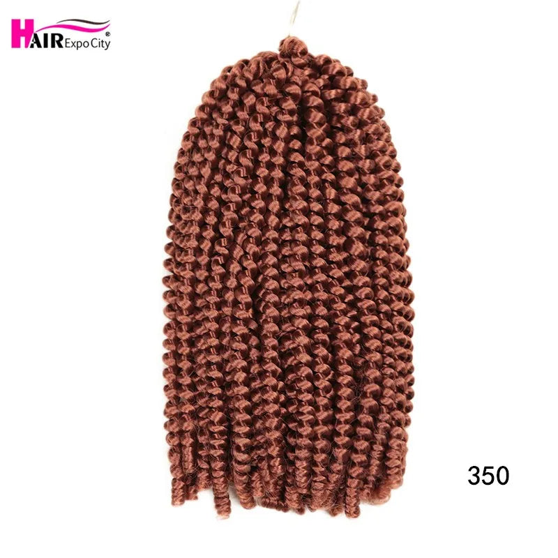 Spring Twist Crochet Hair 12 Inch – Afro Fluffy Synthetic Twist Braids | Ombre & Solid | 25 Colors - view 19