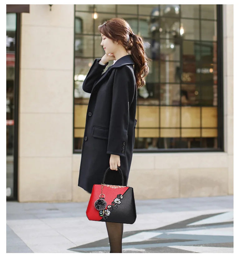 Embroidered Messenger Bags Women Leather Handbags | Bags for Women Sac a Main Ladies Hand Bag Female Hand bag new Luxegan